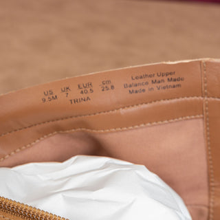 Naturalizer Women Trina Warm Tan Zip Strap Lug Ankle Boots sz 9.5