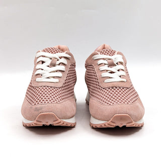 Steve Madden Women Genesis Salmon Pink Fabric Casual Lace Sneakers size 9