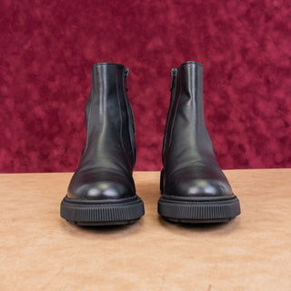 Franco Sarto Women Black Vegan Leather Stomp Festival Party Boots sz 8