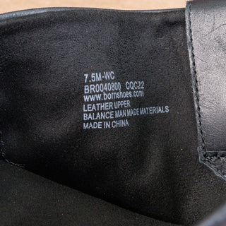 Born Women Shaunie Black Leather Cushion Wide Calf Knee Boots size 7.5WC