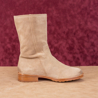 Sofft Women Betty Tan Suede Lug Mid Calf Zip Fashion Boots sz 8.5