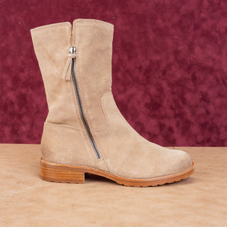 Sofft Women Betty Tan Suede Lug Mid Calf Zip Fashion Boots sz 8.5