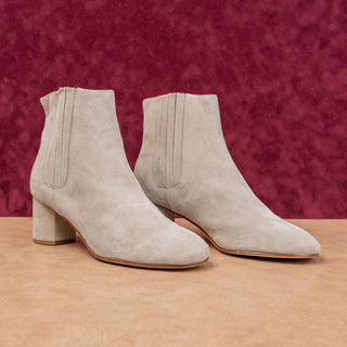 Joie Women Rammie Taupe Suede Slip-on Western Heel Chelsea Boots sz 11US EUR41