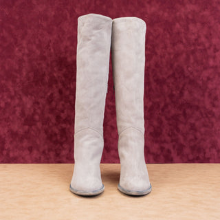 Ross & Snow Women Grey Zip Shearling Lined Winter Knee Boots size 7US EUR 38