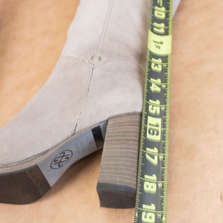 Ross & Snow Women Grey Zip Shearling Lined Winter Knee Boots size 7US EUR 38