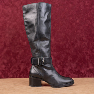 Via Spiga Women Garnett Buckle Retro Zip Fashion Knee Boots 9.5US EUR39.5