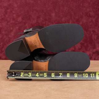 Via Spiga Women Garnett Buckle Retro Zip Fashion Knee Boots 9.5US EUR39.5