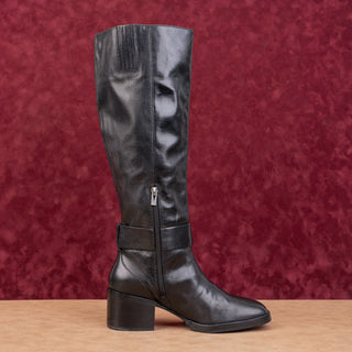 Via Spiga Women Garnett Buckle Retro Zip Fashion Knee Boots 9.5US EUR39.5