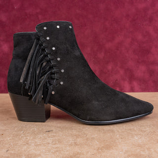 Sam Edelman Women Black Suede Fridge Zip Western Cowboy boots s 7.5