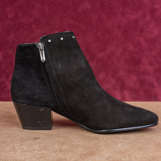Sam Edelman Women Black Suede Fridge Zip Western Cowboy boots s 7.5