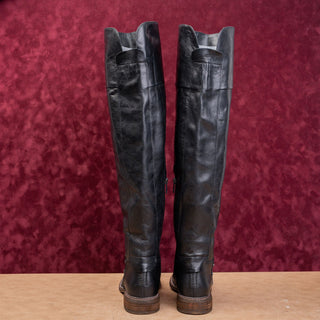 Franco Sarto Women Haleen Black Leather OTK Party Night Riding Boots sz 8.5