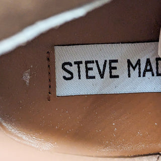 Steve Madden Women Magnifico faux Leather Retro Platform OTK Boots size 10