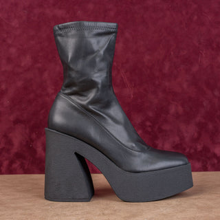 Open Edit women Vegan Leather Festival Platform Fashion Ankle Boots sz 8