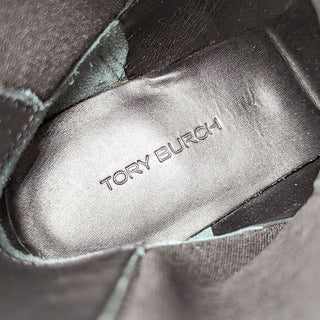 Tory Burch Women Classic Chelsea Elastic Panel Black Nappa Leather Boots sz 6