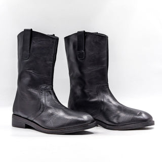 Free People Women Easton Western Equestrian Black Leather Boots 8.5 US EUR 39.5