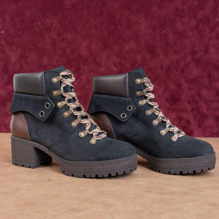 See By Chloé Eileen Shearling Boots Brown Coal Suede Leather Sz 6.5 / 37