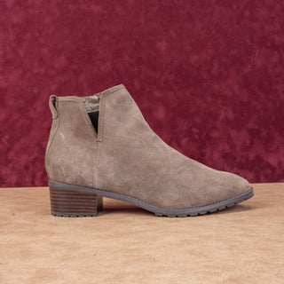 Blondo Women Sawyer Taupe Suede Waterproof Ankle Zip Lug Boots sz 12