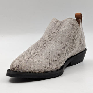 Gentle Souls Women Neptune Western Snake Print Leather Grey ankle boots sz 8.5