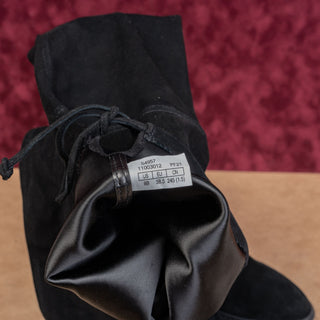 Stuart Weitzman Women Flexible City Back Lace Black Suede OTK Fashion Boots sz 8