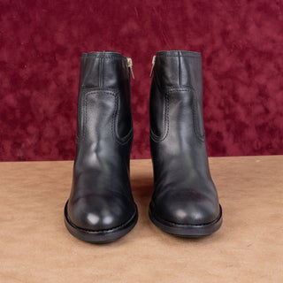 Pikolinos Women Palencia Black Leather Western Zip Boho Cottage Ankle Boots sz 9-9.5