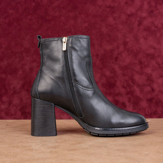 Pikolinos Women Palencia Black Leather Western Zip Boho Cottage Ankle Boots sz 9-9.5