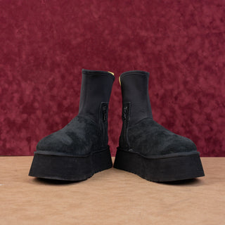 UGG Women Dipper Black Suede Platform Slip-on Ankle Boots sz 9US EUR40
