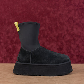 UGG Women Dipper Black Suede Platform Slip-on Ankle Boots sz 9US EUR40