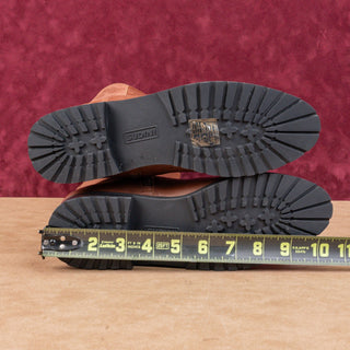 Sudini Women Frida Cognac Leather Waterproof Riding Stretch Knee Boots sz 8.5