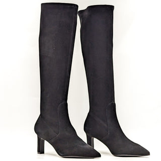 Stuart Weitzman Women Brooks Tall Black Suede Dress Office Boots sz 9US EUR 39.5