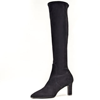 Stuart Weitzman Women Brooks Tall Black Suede Dress Office Boots sz 9US EUR 39.5