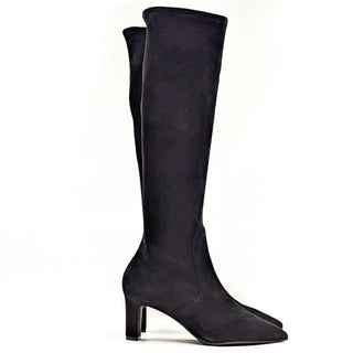 Stuart Weitzman Women Brooks Tall Black Suede Dress Office Boots sz 9US EUR 39.5