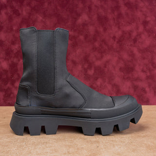 Jeffrey Campbell Women Tough Black Leather Festival Party Platform Chunky Boots sz 9