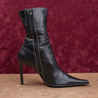 Diba Women Black Leather Vintage Y2K Fashion Night Party Fashion Boots Sz 8.5