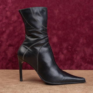 Diba Women Black Leather Vintage Y2K Fashion Night Party Fashion Boots Sz 8.5