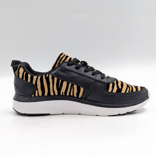 Vionic Women Remi Tiger Print Fabric Lace Zip Sneakers shoes size 7