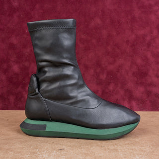 Paloma Barcelo Women Black Leather Boxing Retro Fashion Festival Boots 5US EUR36