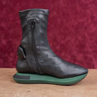 Paloma Barcelo Women Black Leather Boxing Retro Fashion Festival Boots 5US EUR36