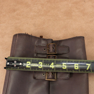 Lucky Brand Women Citere Brown Leather Zip Riding Moto Tall Boots 6US EUR 36.5