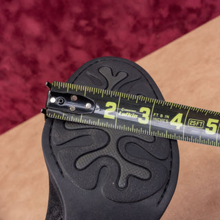 Born Women Black Distressed Suede Stacked Heel OTK Zip Boots sz 9.5