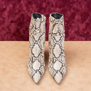 Jeffrey Campbell Wmn Snake Print Faux Leather Zip Fashion Night ankle Boots sz 8