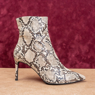 Jeffrey Campbell Wmn Snake Print Faux Leather Zip Fashion Night ankle Boots sz 8