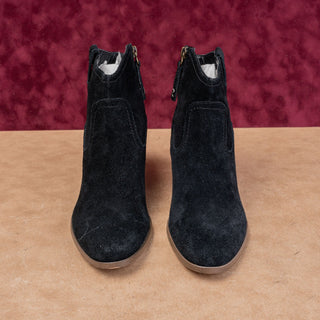 Zodiac Women Kela Black Suede Western Zip Ankle Boots size 9.5