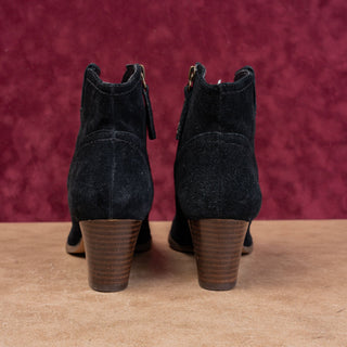 Zodiac Women Kela Black Suede Western Zip Ankle Boots size 9.5