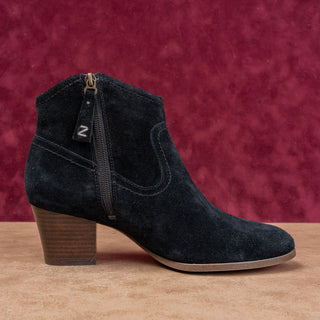 Zodiac Women Kela Black Suede Western Zip Ankle Boots size 9.5