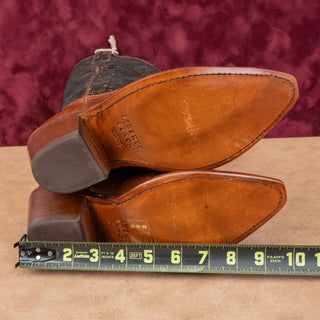 Liberty Black Women Pull-on Brown Leather Western Cowboy Mid Calf Boots sz 6.5