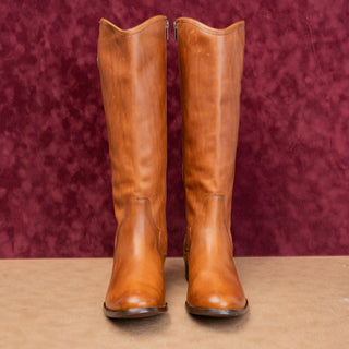 Frye Women Melissa Button Zip Brown Leather Equestrian Classic Riding Boots 9.5