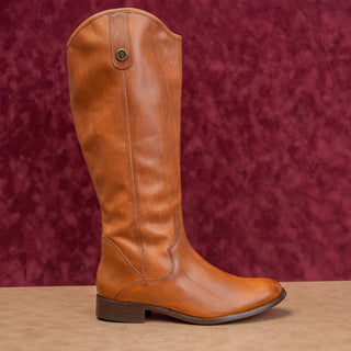 Frye Women Melissa Button Zip Brown Leather Equestrian Classic Riding Boots 9.5