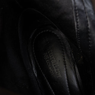 Naturalizer Wmn Joan Black Leather Riding Wide Calf Equestrian Zip Boots sz 7.5