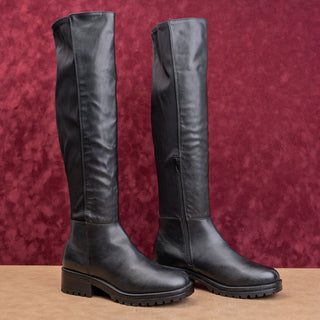 Call it Sprint Wmn Vegan Black Leather Zip Fashion Comfort Knee Boots 9US EUR40