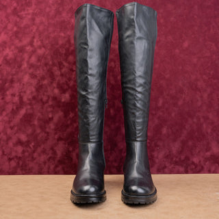 Call it Sprint Wmn Vegan Black Leather Zip Fashion Comfort Knee Boots 9US EUR40
